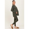 Pinkblush Olive Brushed Knit Maternity Oversized Top and Legging Set - 2 of 3
