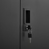 TopComfy Decorative Storage Cabinets Storage Locker Storage Cabinet with Door Locks and Shelves for Living Room, Black, 38.97"*18.89"*6.88" - 4 of 4