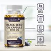 Mulittea Black Seed Oil 1000mg – Cold-Pressed Black Cumin (Nigella Sativa) Capsules – 3% Thymoquinone – Omega 3 6 9 – 120 Softgels - 3 of 4
