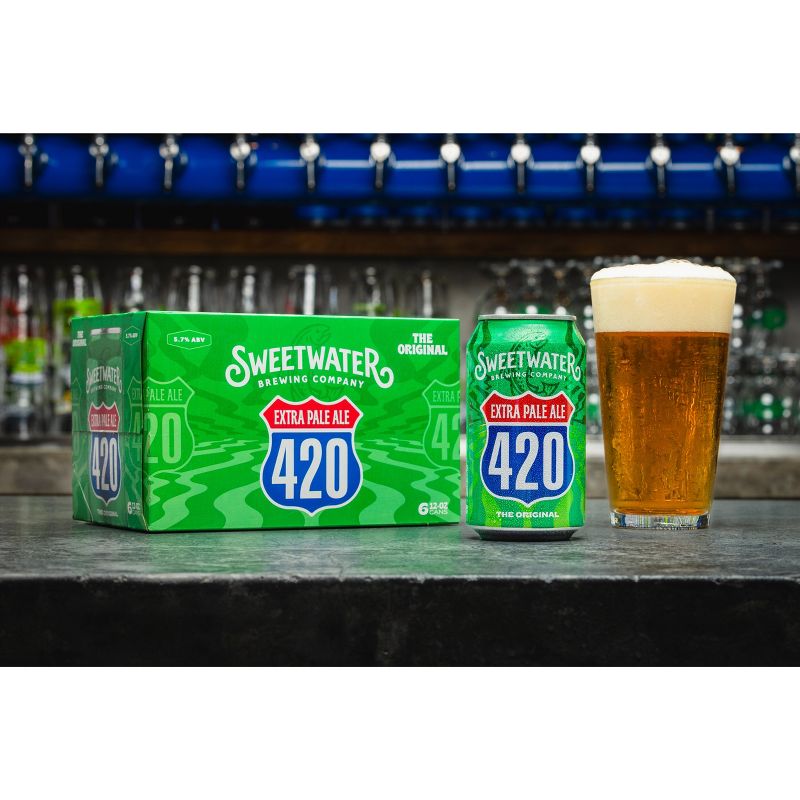 SweetWater 420 Extra Pale Ale Beer - 6pk/12 fl oz Cans, 5 of 12