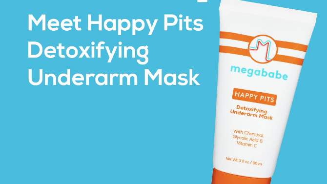 Megababe Happy Pits Detoxifying Underarm Mask - 3 fl oz, 2 of 9, play video