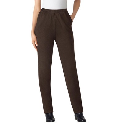 Woman Within Women's Plus Size Petite Straight Leg Ponte Knit Pant