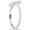 Pompeii3 1/5CT Diamond Bar Ring 10K White Gold - 2 of 4