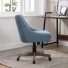 Upholstered Swivel Office Chair, Modern Rolling Vanity Chairs, 360-Degree Swivel Casters, Height Adjustable Task Chairs - 3 of 4