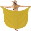 LA LEELA Women's Long Vacation Beachwear Swimsuit Pareo Bikini Sarong Wraps Beachwear One Size Gold, Solid - 4 of 4