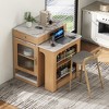 Kitchen Island with 2 Drawers and Side Open Shelves - 2 of 4