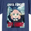 Spy x Family Poster Art Anya Women's Navy Melange Short Sleeve Tee - 2 of 3
