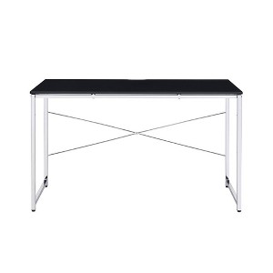 Acme Furniture Tennos Desk Black/Chrome Finish - 1 of 4