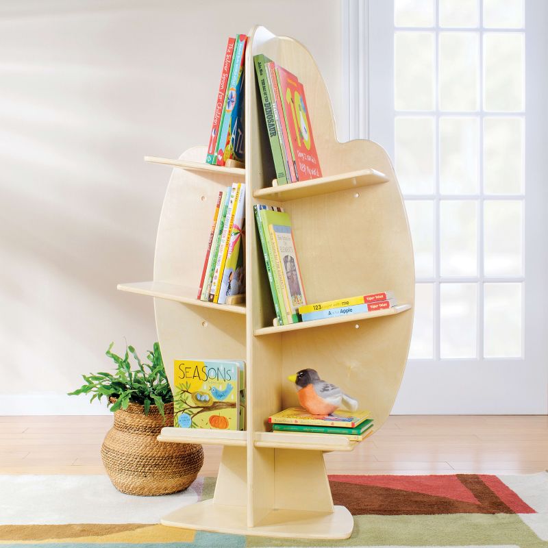 Guidecraft EdQ Reading Tree: Children's Wooden Tree-Shaped Bookshelf for Kids' Bedroom, Classroom or Playroom Free Standing Book Rack, 3 of 8