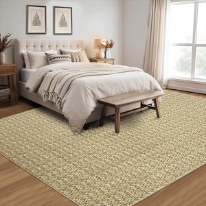 TROPOW Area Rug for Dining Machine Washable Non-Slip Low Pile Carpet Modern Boho Ultra Soft Large Rugs No-Shedding Easy-Clean Contemporary Area Rug - 1 of 4