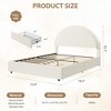 Bed Frame with Storage Drawers, Upholstered Boucle Platform Bed with Round Headboard, Heavy Duty & Noise Free, No Box Spring Needed - 2 of 4