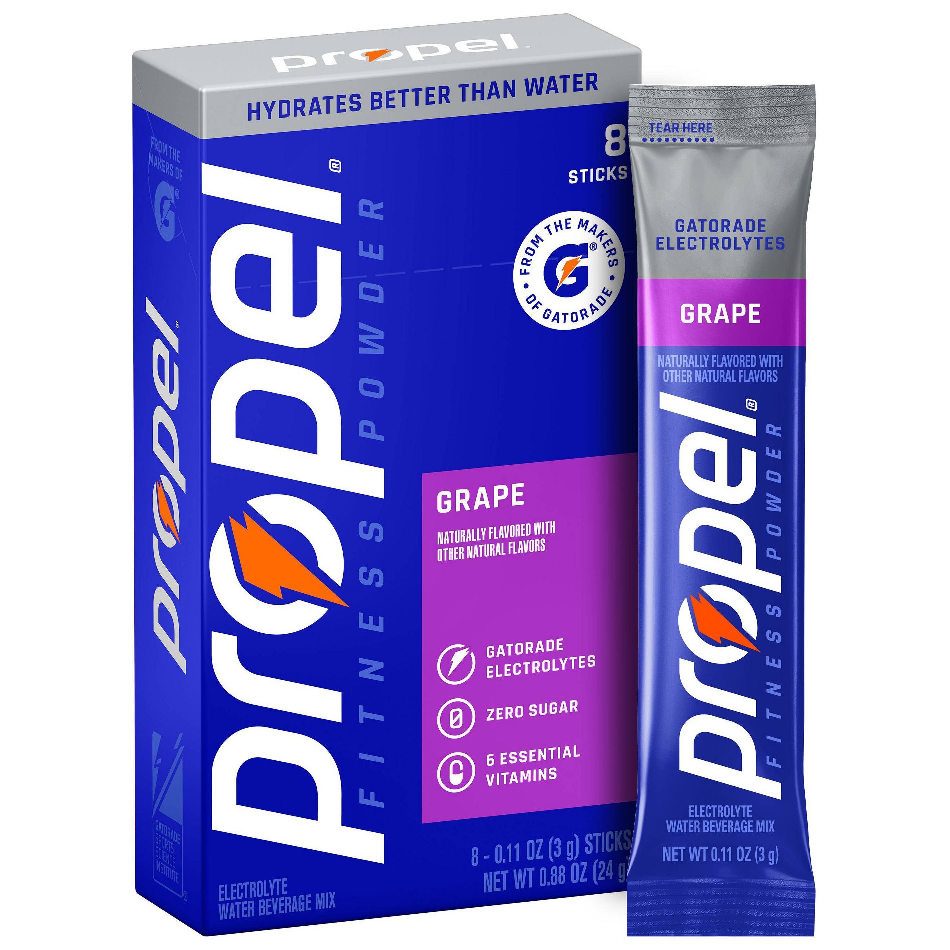 Propel Powder Sticks - Grape - 8ct