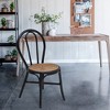 Set of 2 Black Rattan Dining Chairs, 15.5”D x 20.5”W x 35.5”H, High-Back Accent Chairs for Kitchen, Dining Room, or Bar Area-- Frevyn - 3 of 4