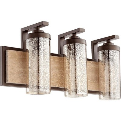 Quorum Lighting Julian 3-Light Oiled Bronze Fan, 22 Width, 12.25 Height, 6 Depth