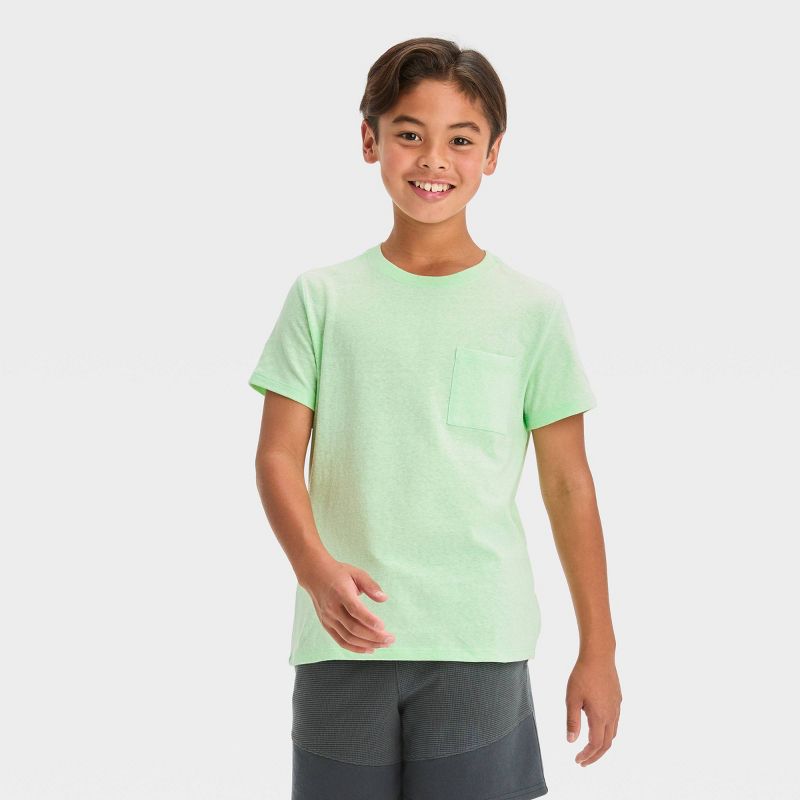 Boys' Short Sleeve Heathered T-Shirt - Cat & Jack™, 1 of 5