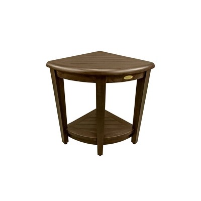23" SnazzyCorner Tall Teak Shower Shelf Dark Brown - DecoTeak: Rectangular, Spot Clean, No Assembly Required