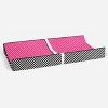 Bacati - Love Black/Fuschia Pin Dots Changing Pad Cover - 4 of 4