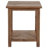 Sapphtopaz Modern End Table with 2-Tier Storage Shelf Farmhouse Wood Side Table Simple Square Shape Bedside Table for Living Room, Bedroom - 3 of 4
