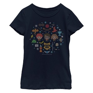 Girl's Harry Potter Chibi Friends T-Shirt - 1 of 4