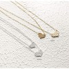 Layered Heart Necklace, Handmade 18K Gold Plated Dainty Choker With Arrow Bar Pendant for Women - 4 of 4