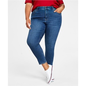 Tommy Hilfiger Womens Solid Skinny Fit Cropped Jeans - 1 of 1