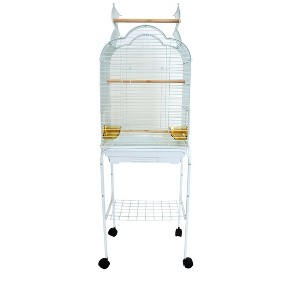 YML 5/8 inches Bar Spacing Small Parrot Cage 18 x 14 White - 1 of 1