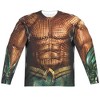 Men's Aquaman Movie Aquaman Uniform (Front Back Print) Long Sleeve Costume T-Shirt - 2 of 4