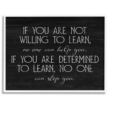 Stupell Industries Determined To Learn Motivational Framed Giclee Art