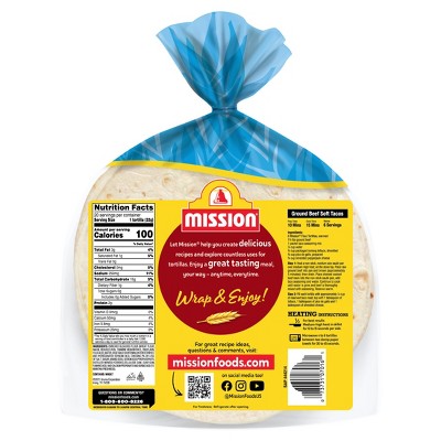 Mission Extra Fluffy Fajita Flour Tortillas - 22.5oz