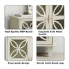 Lirago Sideboard Buffet Storage Cabinet Freestanding with Tempered Glass Doors Modern Retro Kitchen Storage Cabinet Accent Cabinet with Doors Cream - 4 of 4