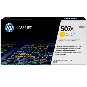 HP Inc. 507A Yellow Original LaserJet Toner Cartridge, ~6,000 pages, CE402A - 1 of 4