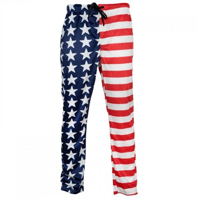 Mens Crazy Boxers American Flag Pajama Pants