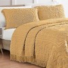 Collections Etc Medallion Chenille Textured Fringe Border Pillow Sham - 2 of 3