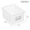 mDesign Large Steel Kitchen Organizer Basket with Label Slot - 4 of 4