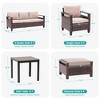 Sonkuki 9 Pieces Patio Sofa & Ottomans & Chair & Coffee Table Set, Conversation Couch with Cushion - 3 of 4