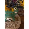 Frog Shaped Ceramic Planter – 8" Tall Set of 2 by Kalalou - 2 of 4