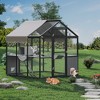 Aluminum Extra Large Catio Outdoor Cat Enclosure for Multiple Cats, Catio Large Cat Run, Cats Run Enclosure Walk in Kitten Condo with Channels - 2 of 4