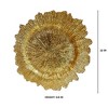 Essential Decor & Beyond 13" Ivory Glass Charger With Beaded Edge in Rosegold Set of 4 - 3 of 4
