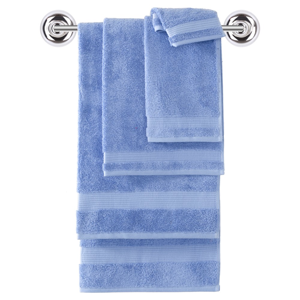 Photos - Towel 6pc Amadeus Turkish Bath  Set Blue - Makroteks