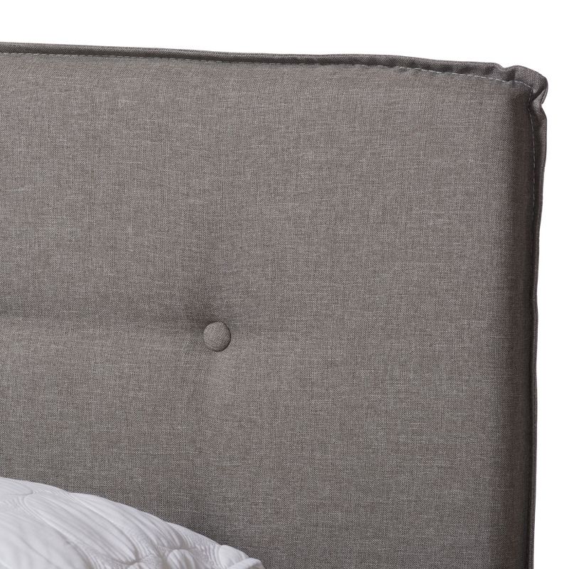Audrey Modern And Contemporary Fabric Upholstered Bed - Baxton Studio, 5 of 12