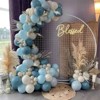 PartyWoo Balloons Dusty Blue Matte Boho Grey 12 Inch 50 pcs - 3 of 4