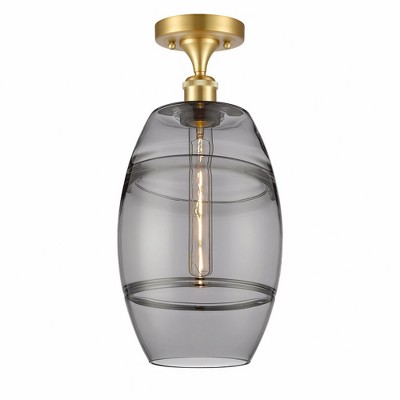 Vaz - 1 Light Semi-Flush Mount In Industrial Style-11.13 Inches Tall and 8 Inches Wide