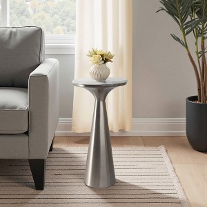 Living Room End Tables with Artistic Appeal - Marble Top and Metal Base End Table and Side Table Design for Small Spaces - 1 of 4