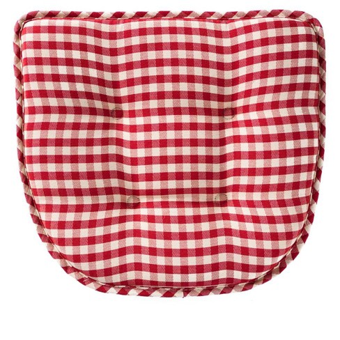 Red gingham seat discount pads