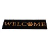 Evergreen Paw Print Welcome Kensington Indoor Outdoor Coir Interchangeable Doormat 9"x2'4" Black - 2 of 4