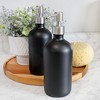 Cornucopia Brands 16oz Black Coated Glass Bottles w/Stainless Steel Pumps 2pk; Lotion & Soap Dispensers - 2 of 4