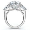 Pompeii3 Certified 9 1/2Ct Oval Three Stone Diamond Engagement Ring 14k Gold Lab Created - 2 of 4