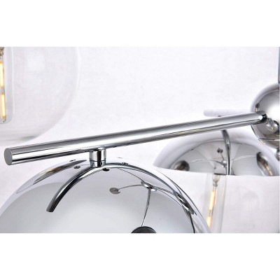 Elegant Chrome and Clear Glass 36" Modern Pendant Light