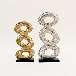 TopComfy Decorative Object Vintage Antique Telephone Sculpture for Nostalgic Home Decor, Gold, 9.5"*4.5"*21" - 1 of 4