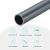 Unique Bargains Water Plumb DIY Crafts High Impact Rigid Round Pipes 8" Length ID 0.39" OD 0.47" Dark Grey - 3 of 4